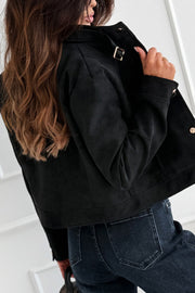 Fashionable Metal Button Long-sleeved Casual Short Jacket