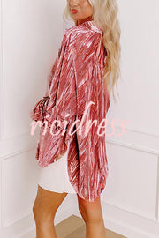 Solid Color Velvet Light-sensitive Drape Loose Shirt