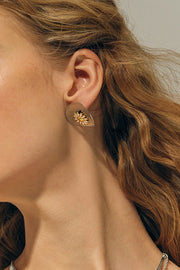 Fashionable Daisy Disc Earrings