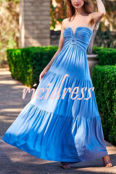 Sexy Sleeveless Off-shoulder Braided Elegant Maxi Dress