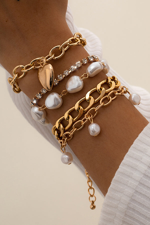 Special Shaped Imitation Pearl Vintage Baroque Bracelet