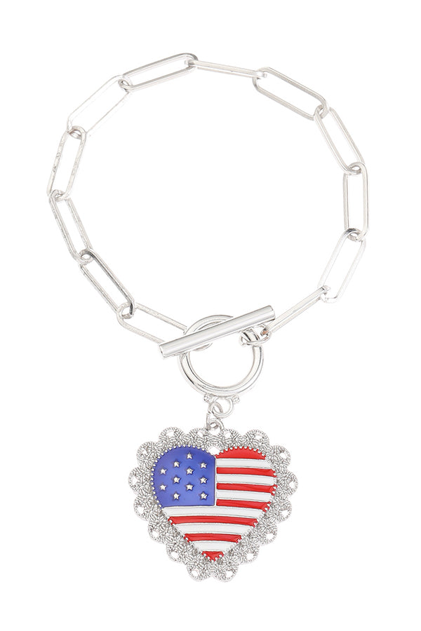 American Flag Independence Day Fashion Bracelet