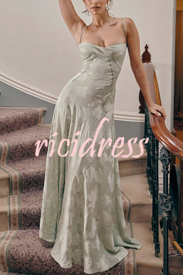 Fashion Sexy Suspenders See-through Holiday Slim Maxi Dress