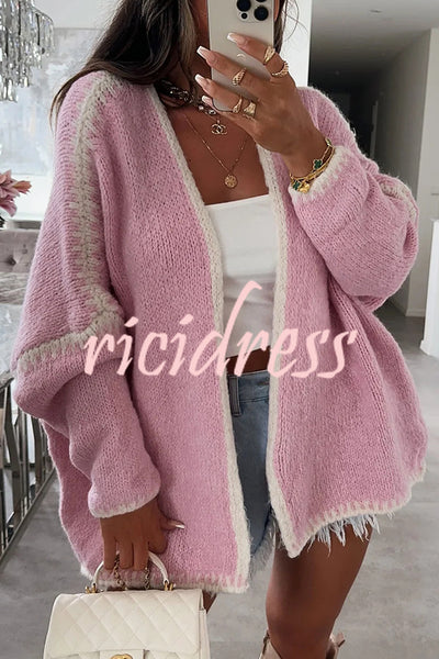 Fashionable Casual Long-sleeved Loose Knitted Cardigan