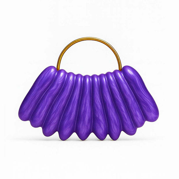 Simple Acrylic Wave-shaped Clutch Bag