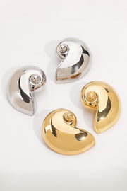 Fashionable Marine Style Shiny Conch Pendant Necklace and Earrings