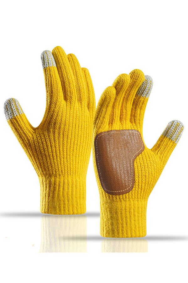 Outdoor Cycling Non-slip and Cold-proof Knitted Touchscreen Gloves