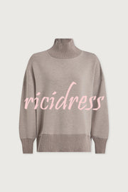 Berner High-Neck Long Sleeve Side Zipper Sweatshirt and Elastic Waist Pocketed Loose Pants Set