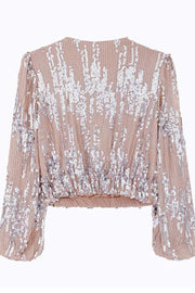 Girls Night Out Sequin Long Sleeve Top