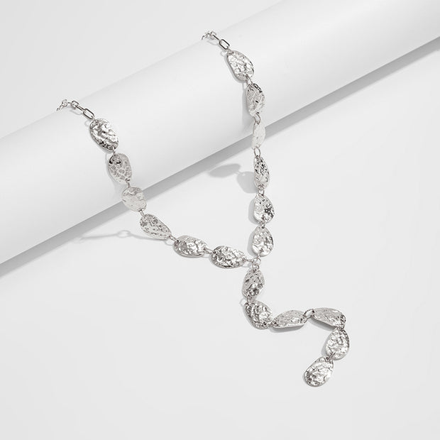 Fashion Irregular Baroque Style Teardrop-shaped Pendant Necklace