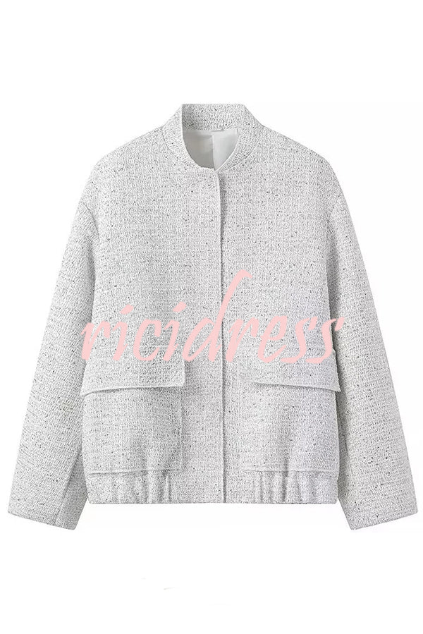 Fashion Sequin Long Sleeve Casual Pocket Loose Jacket