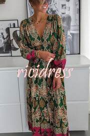 Romantic and Gorgeous Ethnic Printed A-line Midi Dress