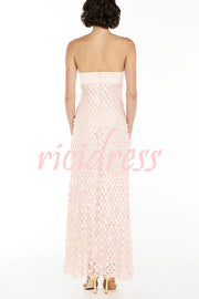 Fashionable Sequined Sexy Off-shoulder Backless Slim Maxi Dress