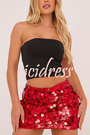 Fashion Sequin Sexy Slim Mini Skirt