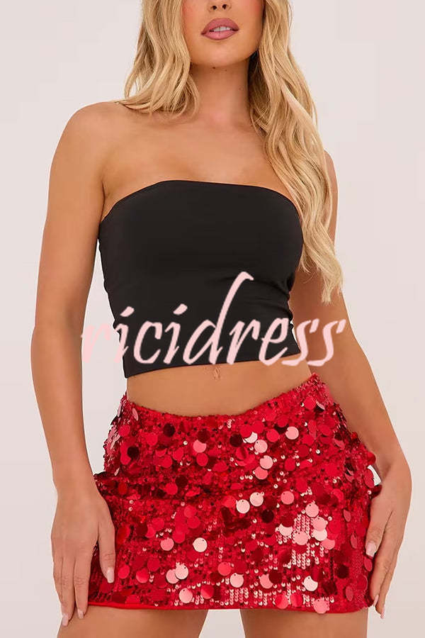 Fashion Sequin Sexy Slim Mini Skirt