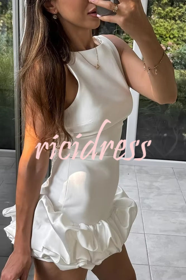 Solid Color Sexy Sleeveless Slim Mini Dress