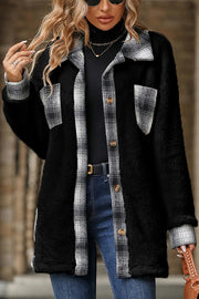 Stylish Single-breasted Lapel Mid-length Plush Coat