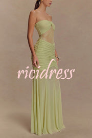 Fashion Lace Splicing Sexy Sleeveless Off-shoulder Slim Maxi Dress