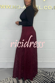 Elegant and Sexy Hollow Lace Maxi Skirt