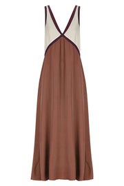 Perfect for Summer Weddings Satin Contrast Colour Relaxed Maxi Dress