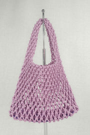 Lazy Style Fishnet Woven Tote Bag