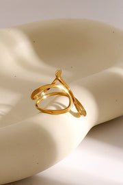 Simple Special-shaped Lines Stainless Steel Open Ring