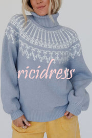 Christmas Thickened Turtleneck Long Sleeve Knitted Sweater