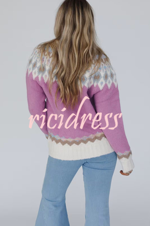 Christmas Thickened Round Neck Long Sleeve Knitted Sweater