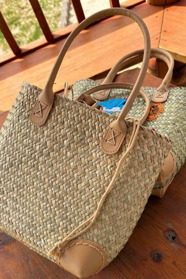 Resort Style Embroidery Handmade Straw Bag