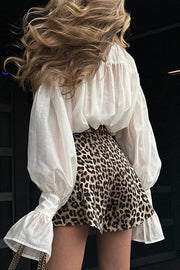 Solid Color Loose See-through Long-sleeved Casual Shirt