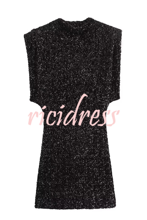 Adorable Sexy Vibes Sequin Wide Sleeve Mini Dress