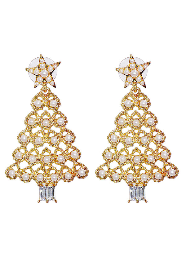 Christmas Tree Fashion Diamond Earrings