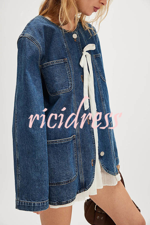 Fashionable Retro Casual Loose Denim Jacket