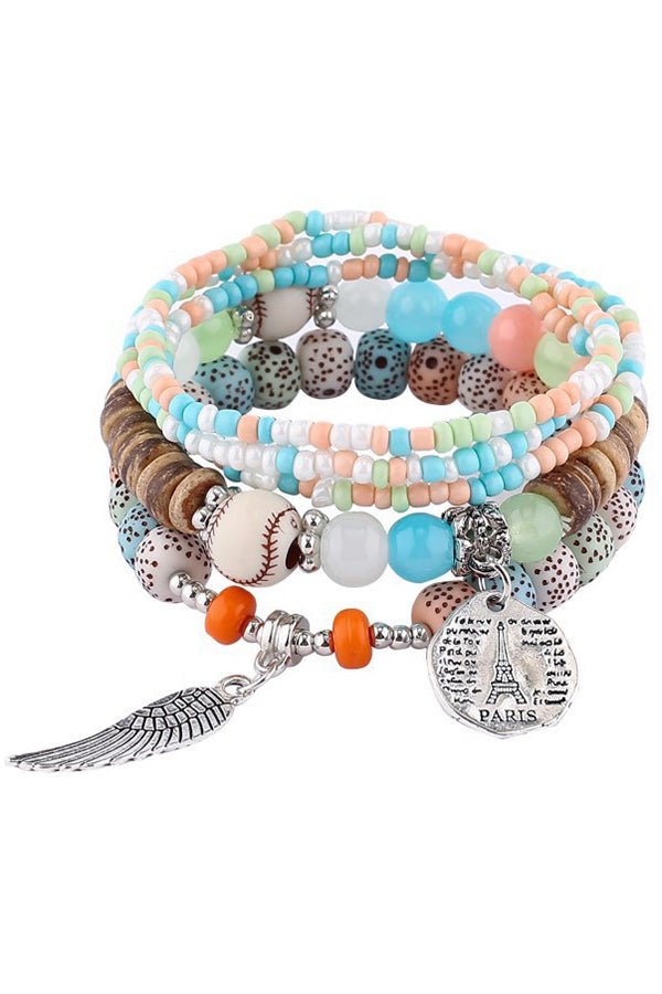 Stylish Bohemian Multi-Layer Elastic Beaded Bracelet