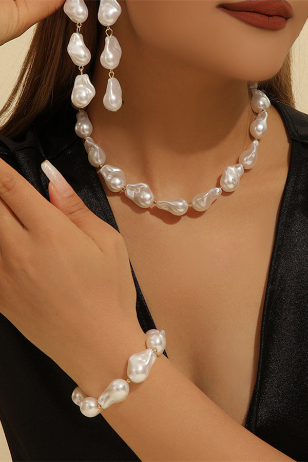 Dreamy Gem Pearl Drop Earrings