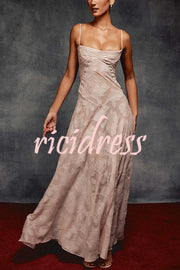 Fashion Sexy Suspenders See-through Holiday Slim Maxi Dress