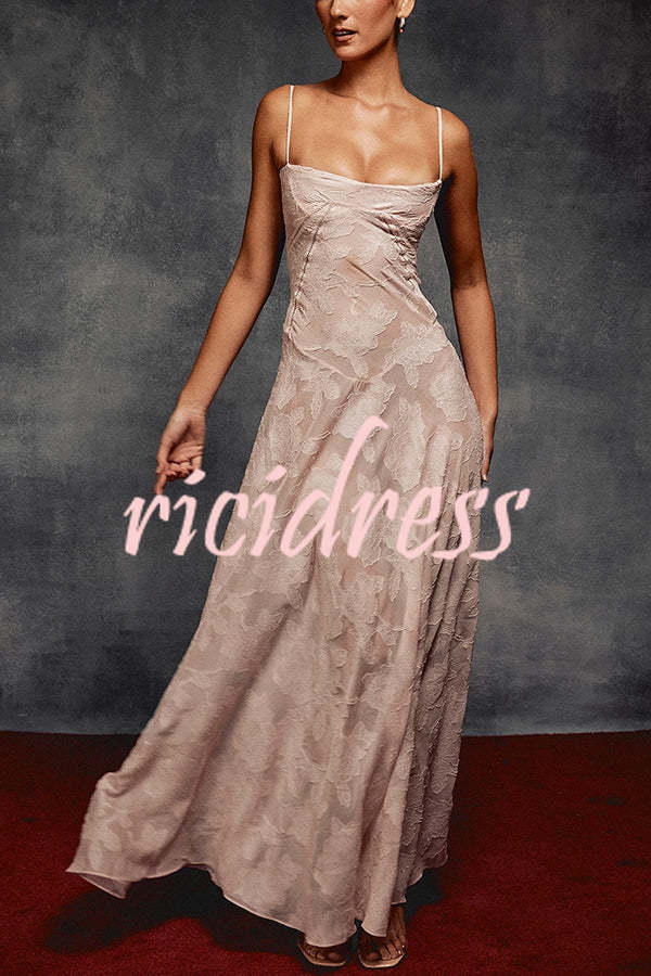 Fashion Sexy Suspenders See-through Holiday Slim Maxi Dress