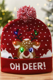 Christmas LED Light Knitted Hat
