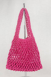 Lazy Style Fishnet Woven Tote Bag