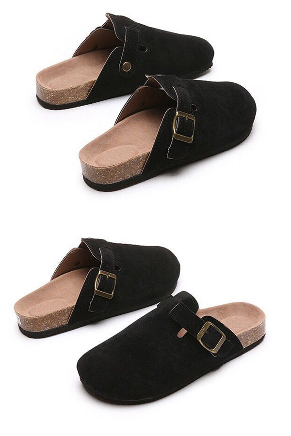Flat Half Slippers Casual Outer Wear Round Toe Half Slippers