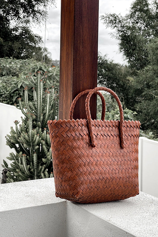 Retro Large Imitation Rattan Handwoven Bag