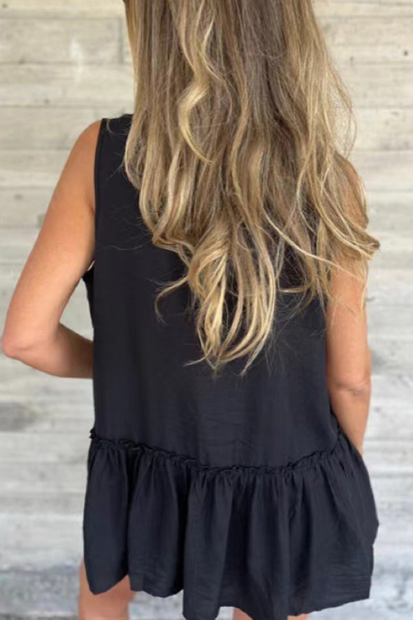 Solid Color Casual Button-Down Loose Shirt