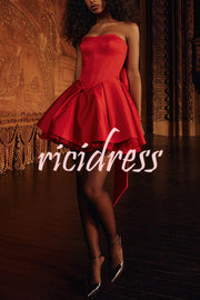 Stylish Sleeveless Off-shoulder Elegant Large Bow Mini Dress