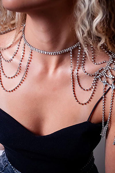 Hip-hop Punk Multi-layered Tassel Shoulder Chain