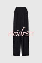 Show Exquisiteness High Rise Pleated Wide Leg Pants