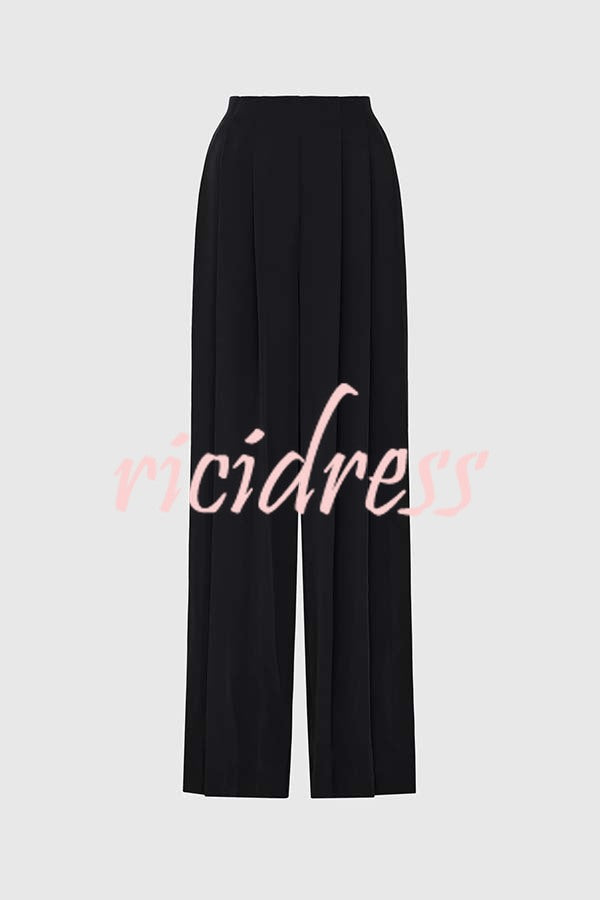 Show Exquisiteness High Rise Pleated Wide Leg Pants