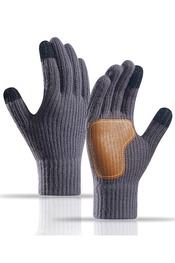 Outdoor Cycling Non-slip and Cold-proof Knitted Touchscreen Gloves