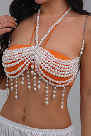 Fashion Holiday Beach Multi-layer Pearl Tassel Body Chain