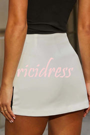 Enhance Look Colorblock Long Sleeve Pocket Lapel Blazer and And Mid Rise Mini Skort Set