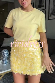 Fashion Sequin Sexy Slim Mini Skirt